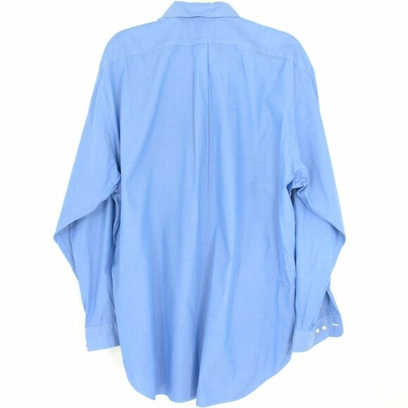 Ralph Lauren Yarsmouth Blue Long Sleeve Button Shirt Men's 17 Neck 34/35 Sleeve - Picture 2 of 4
